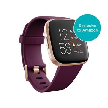Fitbit Versa 2 Health & Fitness Smartwatch with Heart Rate Music Alexa Builtin Sleep & Swim Tracking Bordeaux Copper Rose One Size