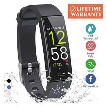 Kberho Fitness Tracker HRActivity Tracker Watch with Heart Rate Monitor Sleep Monitor Smart Fitness Band with Step Counter Calorie Counter Watch Waterproof Pedometer Watch for Kid Women and Men