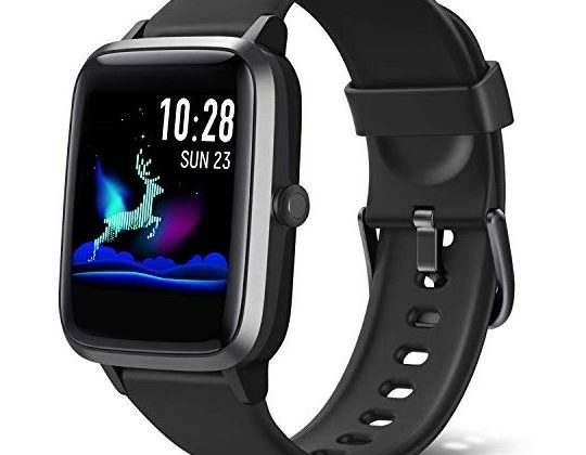 Lintelek Smart Watch Full Touch Screen Smartwatch 13 Inch Fitness Tracker with HR Monitor Sleep Tracker Stopwatch IP68 Waterproof Fitness Watch Compatible with iOS Android for Men Women Kids