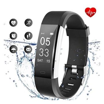 Lintelek Fitness Tracker Activity Tracker with Heart Rate Monitor Waterproof Smart Fitness Watch with Sleep Monitor Step Counter Calorie Counter Pedometer Watch Upgrade Version