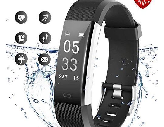 Lintelek Fitness Tracker Activity Tracker with Heart Rate Monitor Waterproof Smart Fitness Watch with Sleep Monitor Step Counter Calorie Counter Pedometer Watch Upgrade Version