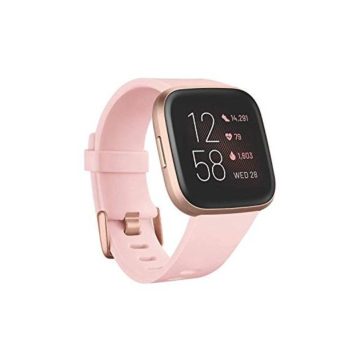 Fitbit Versa 2 Health & Fitness Smartwatch with Heart Rate Music Alexa Builtin Sleep & Swim Tracking Petal Copper Rose One Size