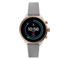 Fossil Women Gen 4 Sport Heart Rate Metal and Silicone Touchscreen Smartwatch Color Rose Gold Grey